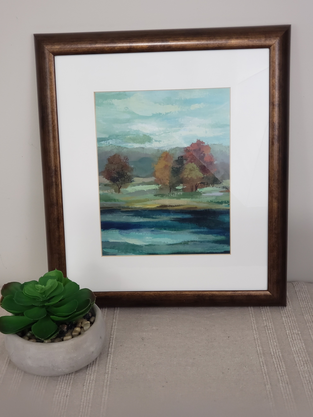 Silvia Vassileva "Malachite Lake I" Framed Landscape Art Print